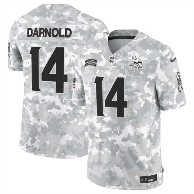 Men%27s Minnesota Vikings #14 Sam Darnold 2024 F.U.S.E Arctic Camo Salute To Service Limited Stitched Jersey Dyin->minnesota vikings->NFL Jersey